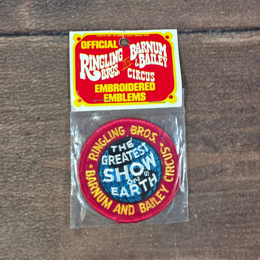 Ringling Bros Circus Patch OS Red New Greatest Show On Earth Embroidered Emblem
